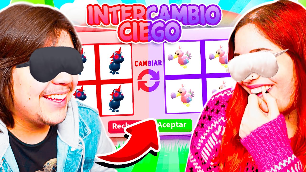TRADEAMOS NUESTRAS MASCOTAS  *A CIEGAS* y GANO MASCOTAS EXCLUSIVAS en ADOPT ME de ROBLOX😱