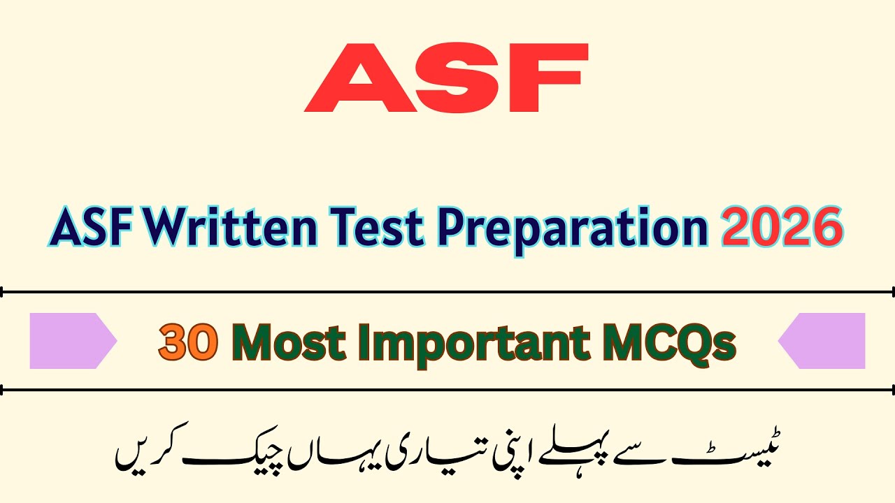 ASF Mock Test | ASF written Test Preparation 2026