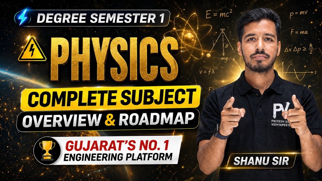 PHYSICS Semester 1 || All Branch & University || Complete Subject Overview & Roadmap⚡|| Shanusir