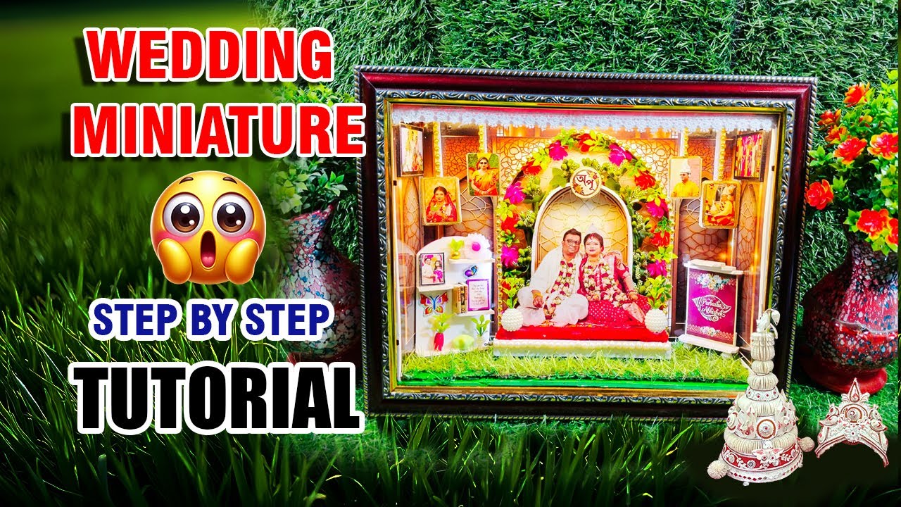 3D Wedding Miniature Photo Frame Making | Easy DIY Handmade Craft