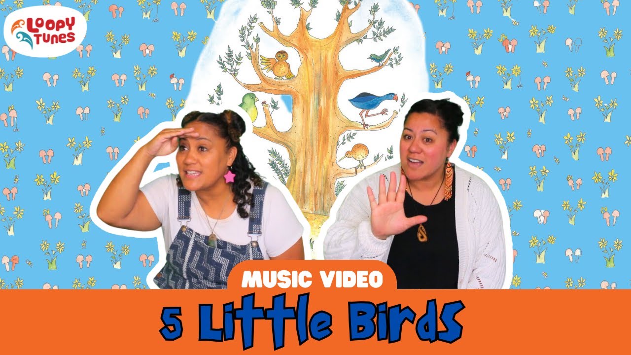 Five Little Birds | Music Video | Learn Bird Names | Māori | NZ Native Birds | Preschool