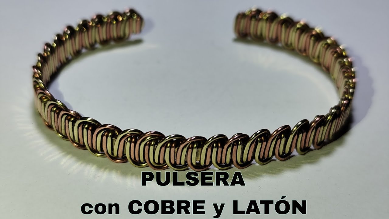 PULSERA con COBRE y LATÓN y el punto Delfin| COPPER and BRASS BRACELET| WIRE BRACELET| Pulsera #11