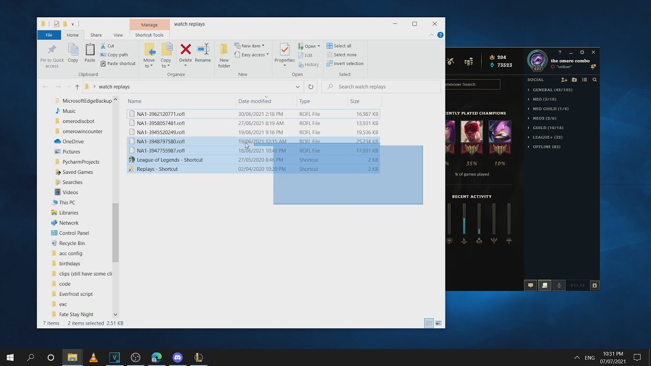 How to watch League Replays Outside the Client (.rofl files)