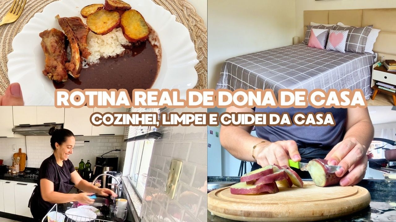 ROTINA DA MANHÃ REAL DE DONA DE CASA | Costelinha na Airfryer, cama posta e cuidado com o lar