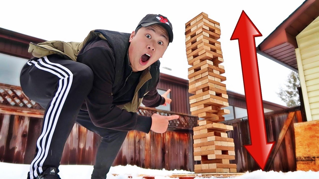 DIY GIANT JENGA CHALLENGE!!!
