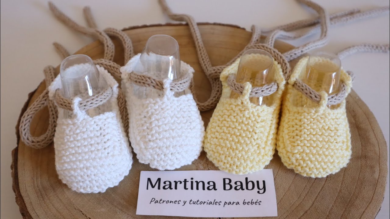 ALPARGATAS DE PUNTO PARA BEBÉ PASO A PASO | APRENDE A TEJER CON DOS AGUJAS 🧶