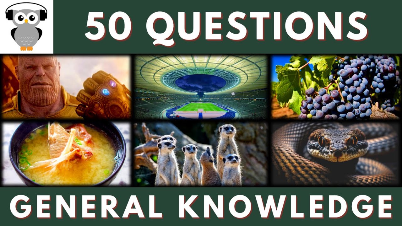 General Knowledge Quiz Trivia #187 | Thanos, Stadium, Fruit Disease, Miso, Meerkat, Snake