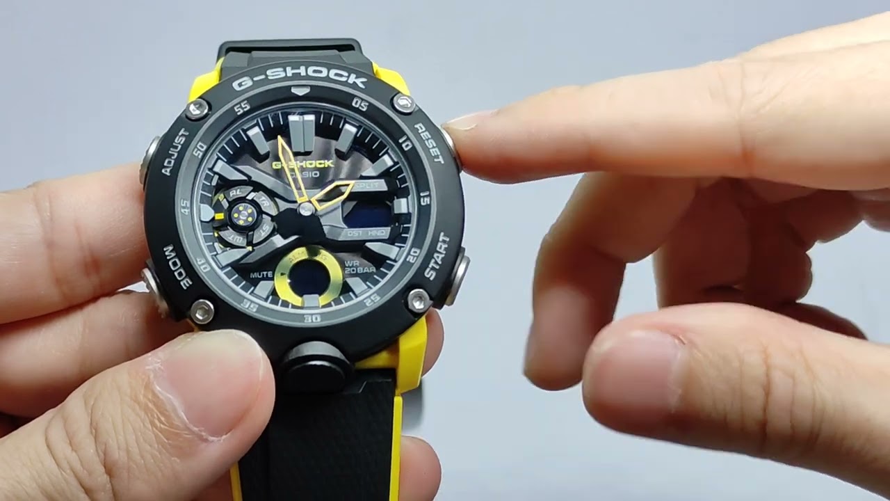 Cara Setting Jam Tangan Casio G-Shock GA-2000-1A9 Agar Sinkron Analog Digitalnya || GA2000