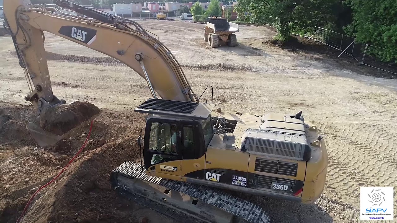 Vid&eacute;o drone excavations bassins de natations futur P&ocirc;le Aquatique de Longwy - 250719