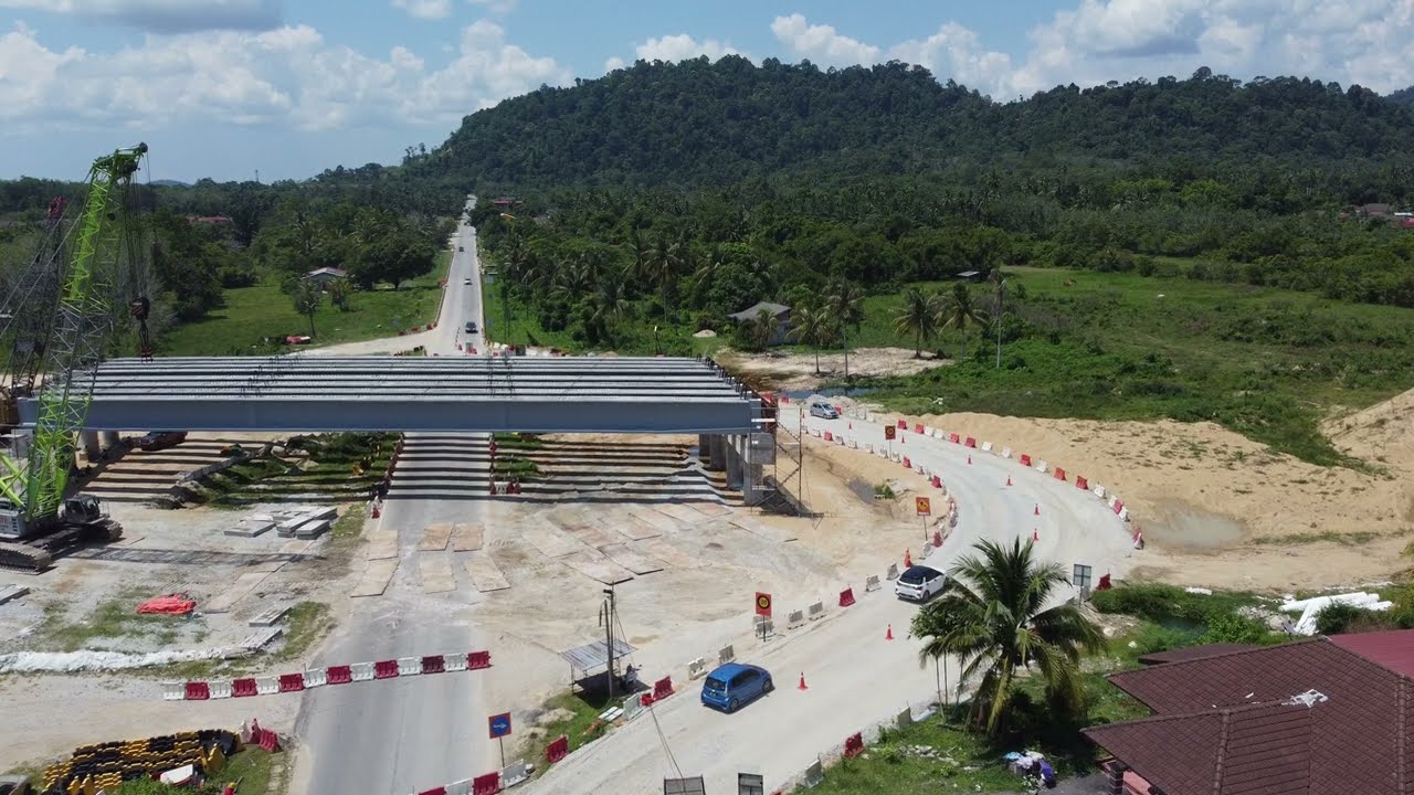 KBKK Persimpangan Kok Lanas: Launching Beam Jalan Dilencongkan 10.6.2023