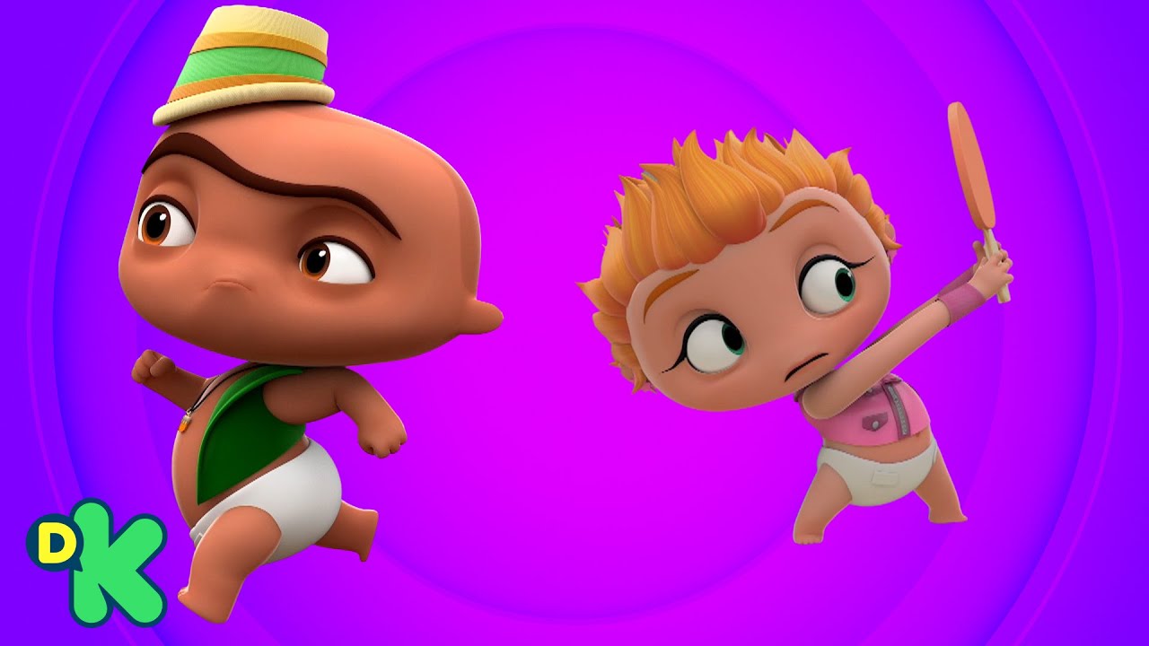 Os bebês se divertem praticando esportes | Mini Beat Power Rockers | Discovery Kids Brasil