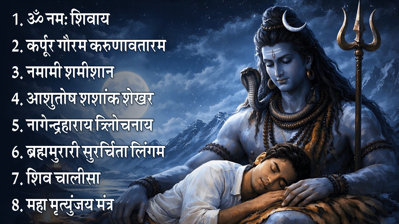 भक्ति भजन - आशुतोष शशाँक शेखर, कर्पूर गौरम करुणावतारं, ॐ नमः शिवाय, शिव अमृतवाणी व शिव आरती