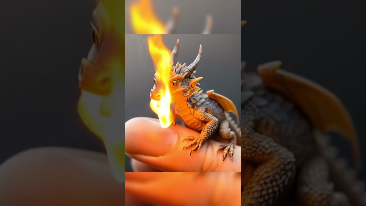the moment when the baby dragon tries to breathe fire😁😁😆