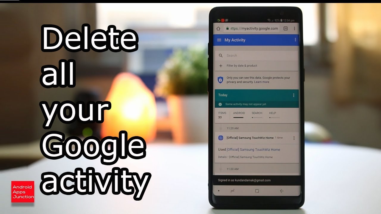 Как удалить всю активность в Google