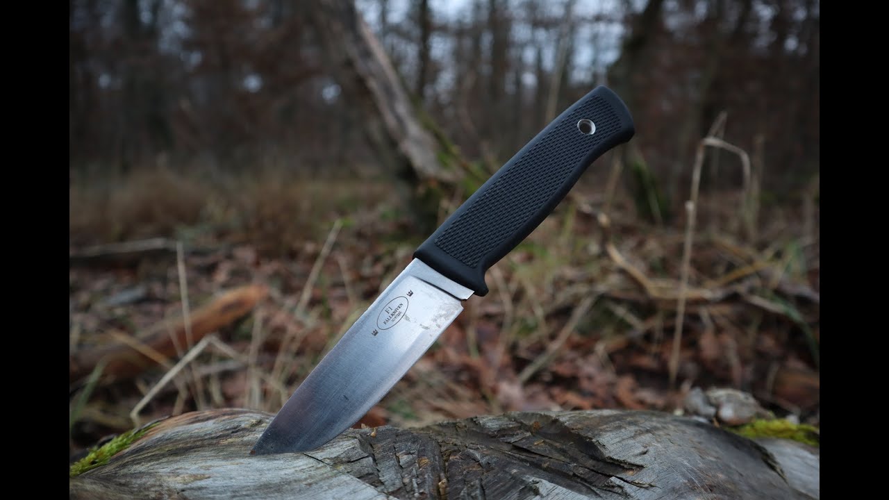 Fällkniven F1 Outdoormesser für Bushcraft und Survival - Schneidtest , Holz und Feuer machen