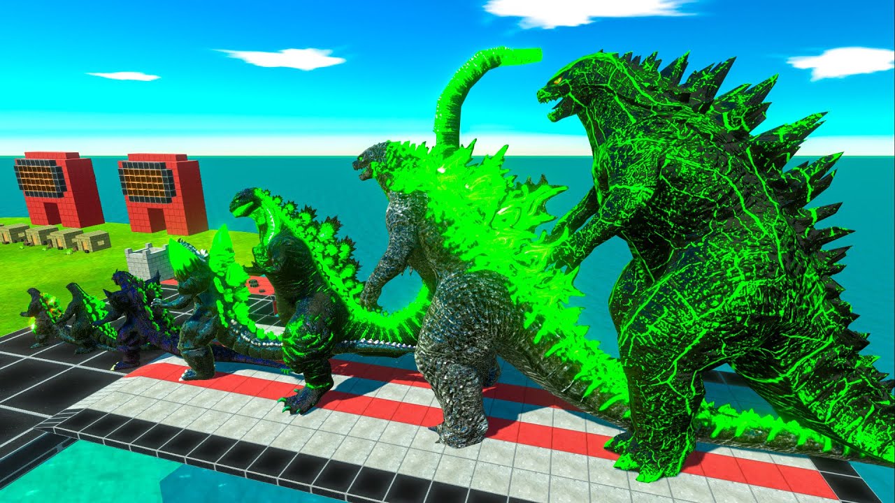 EVOLUTION of THUNDERBOLT GODZILLA 14 Size Comparison VS Team SHIMO GODZILLA x GODZILLA Ice Frostbite