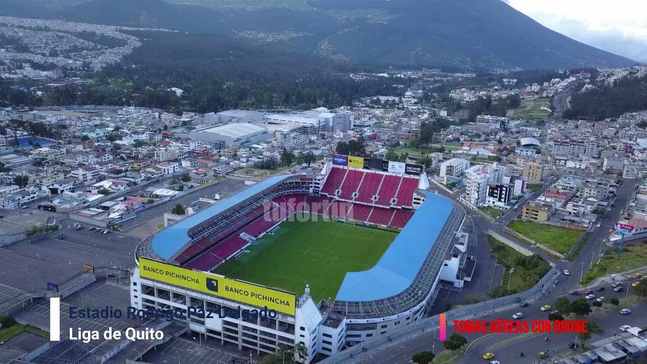 Tomas aéreas del Estadio Rodrigo Paz Delgado, el estadio de Liga de Quito.