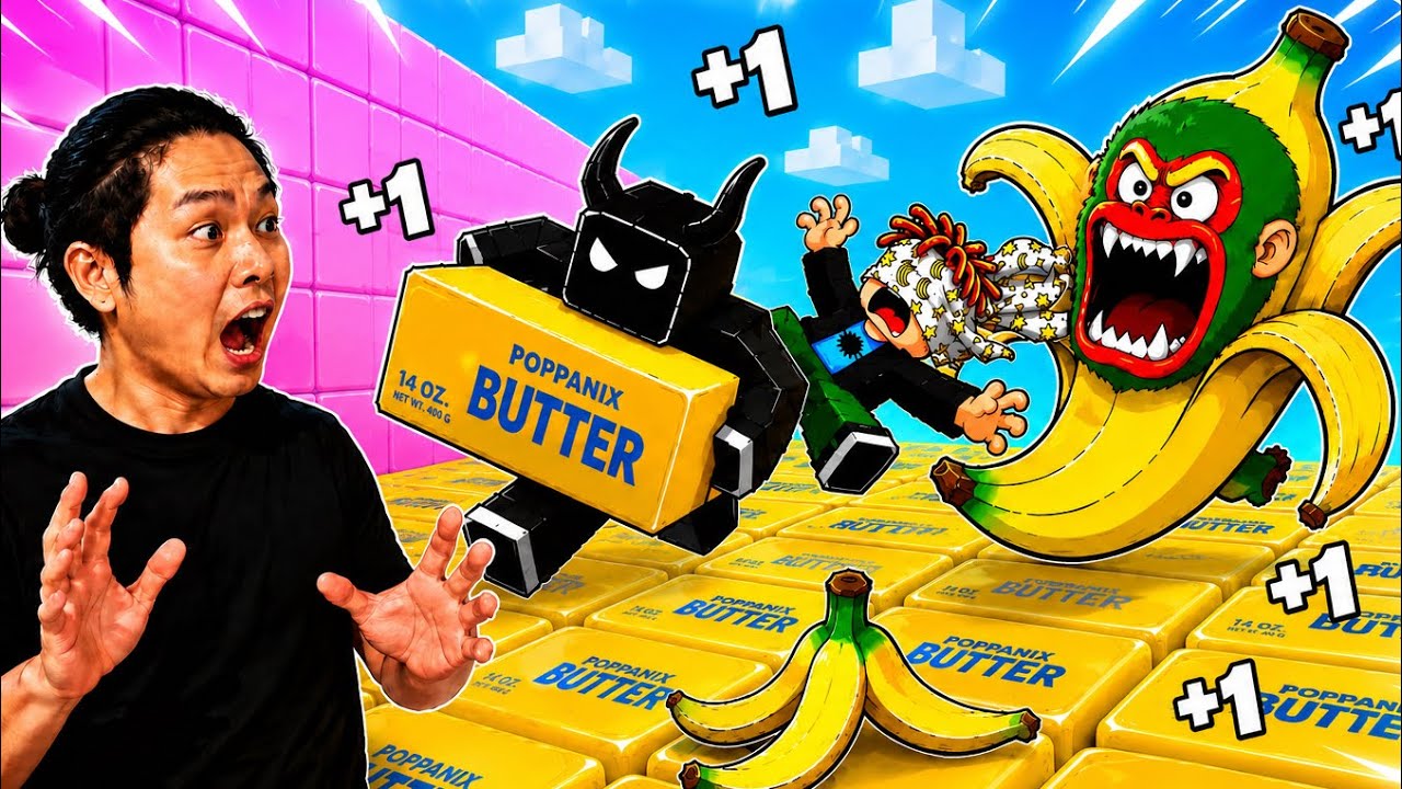 Roblox ด่านที่ไม่มีใครผ่านครบได้ +1 escape butter #poppanix