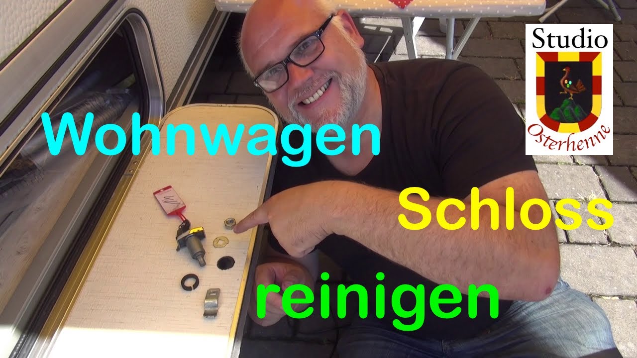 Schloss Wohnwagen Wohnmobil Staufach Klappe zerlegen reinigen reparieren
