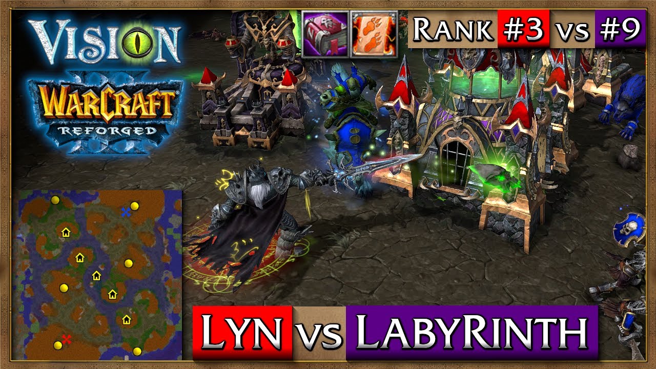 Vision Mod - BOOK OF THE DEAD HARASS Lyn ORC vs UD LabyRinth WC3 Reforged Replay