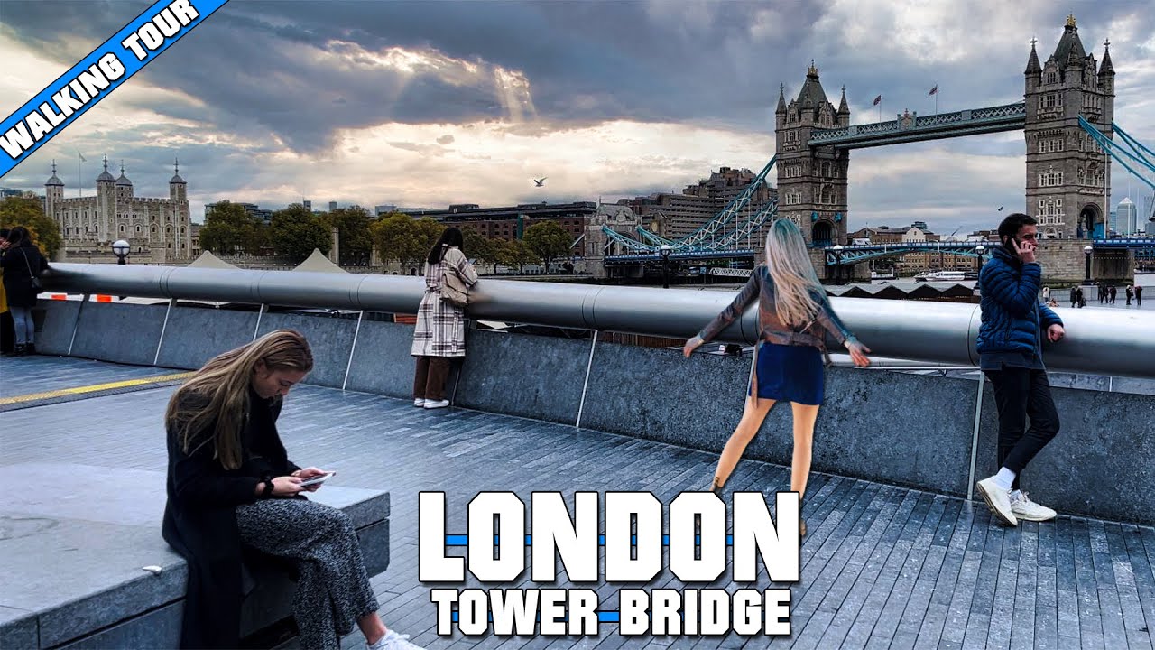 [4K] Morning London Walking Tour (Tower Bridge) 2021