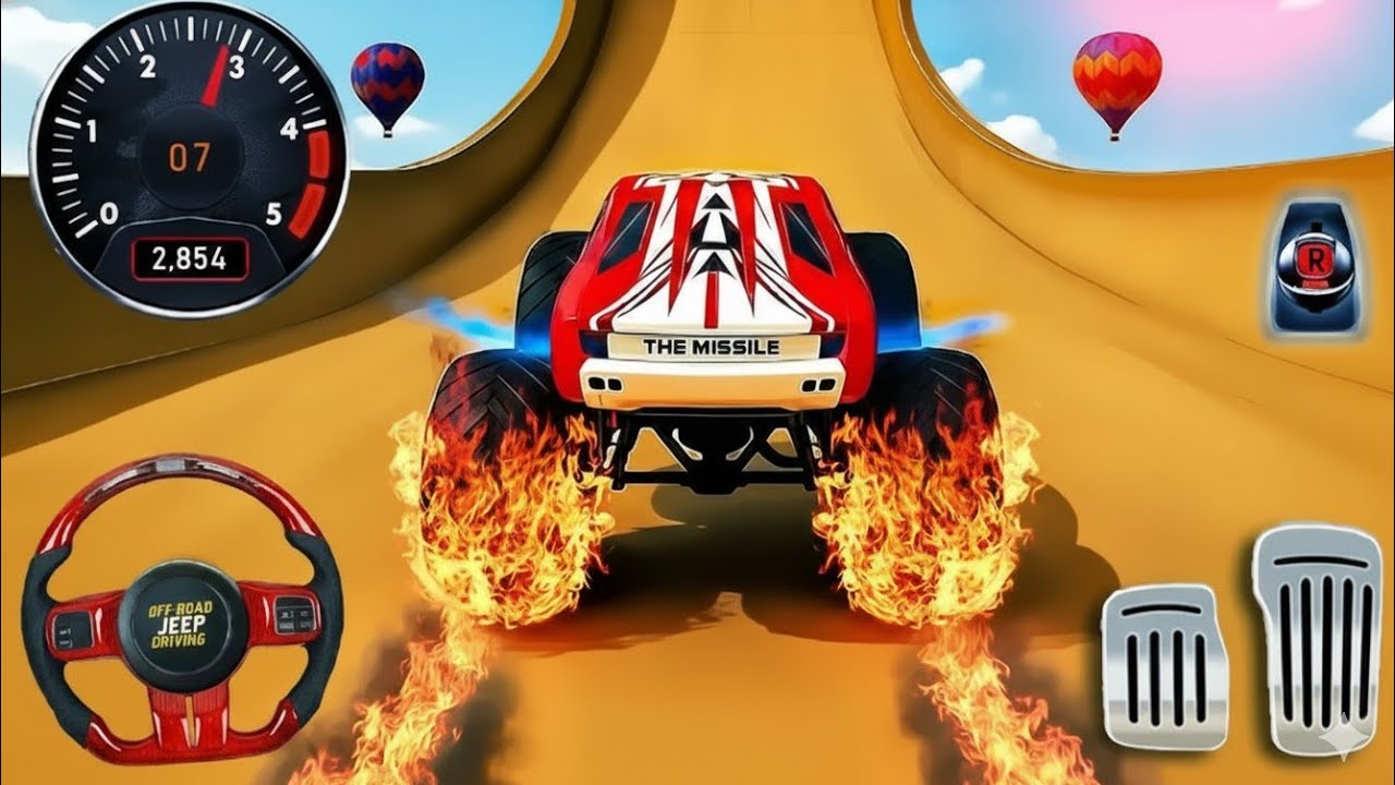 🚨 MONSTER TRUCK MEGA RAMP EXTREME | INSANE HIGH-SPEED SKY JUMPS @RideUpSG 
