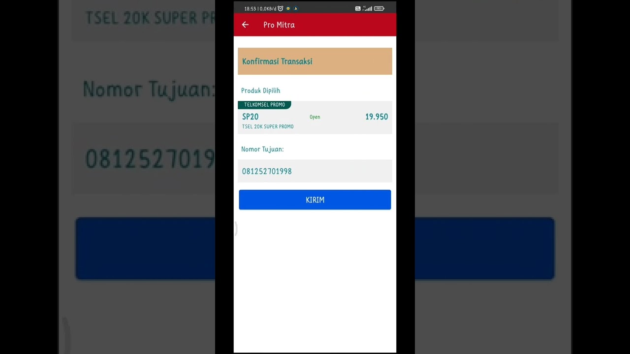 Cara isi pulsa Promitra Rp20.000 | Aplikasi Jual Pulsa | Tutorial