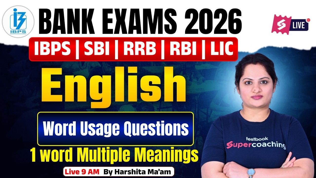 Bank Exam 2026 English | English Word Usage Questions For Bank Exams 2026 | English by Harshita maam
