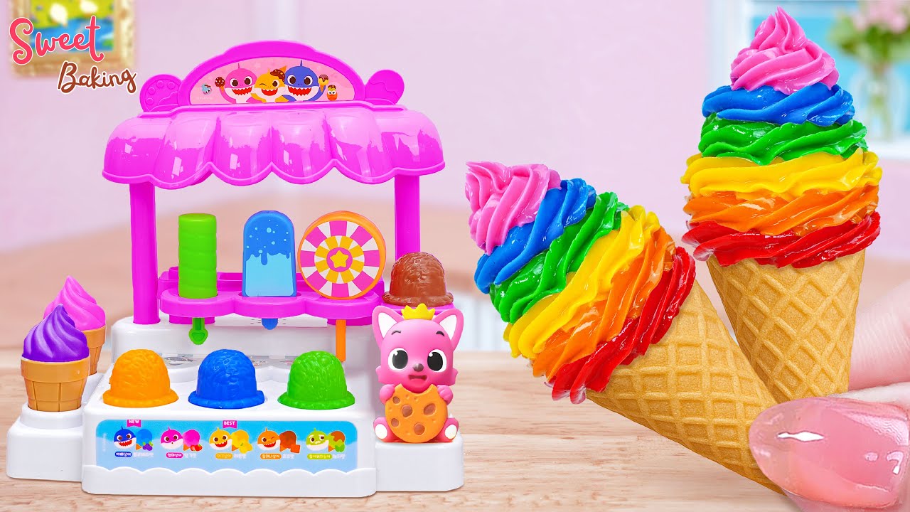 Mini Rainbow Ice Creams & Cute Toppings | Colorful Dessert Satisfying Ice Cream | Sweet Baking