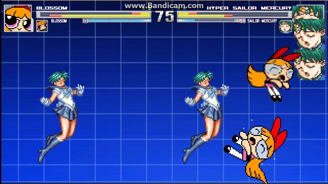Blossom,blossom vs hyper sailor mercury,hyper sailor mercury mugen