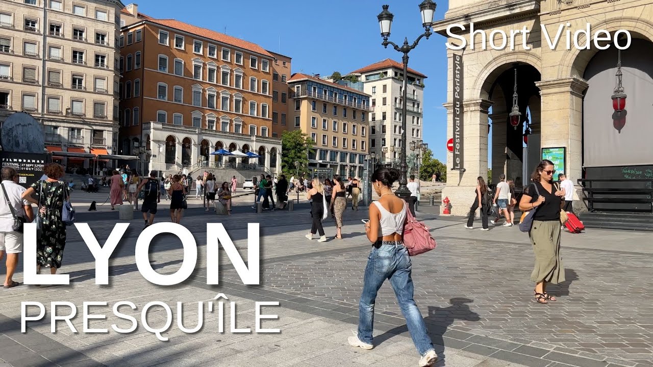 LYON Walking Tour [4K] PRESQU'ÎLE (Short Video)