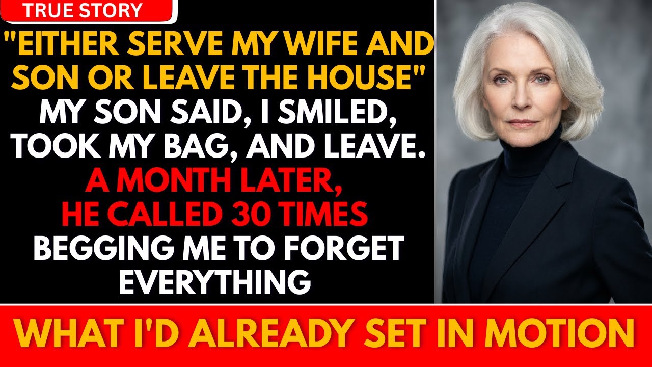 “Either Serve My Wife and Son… or Leave the House.” I Smiled, Left — And a Month Later, He Begged