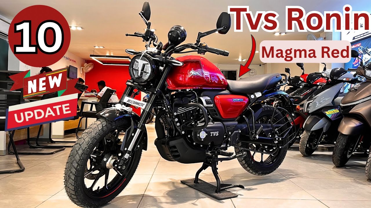 2025 Tvs Ronin Red Colour Detailed Review On Road Price All Update New Features !Tvs Ronin Magma Red