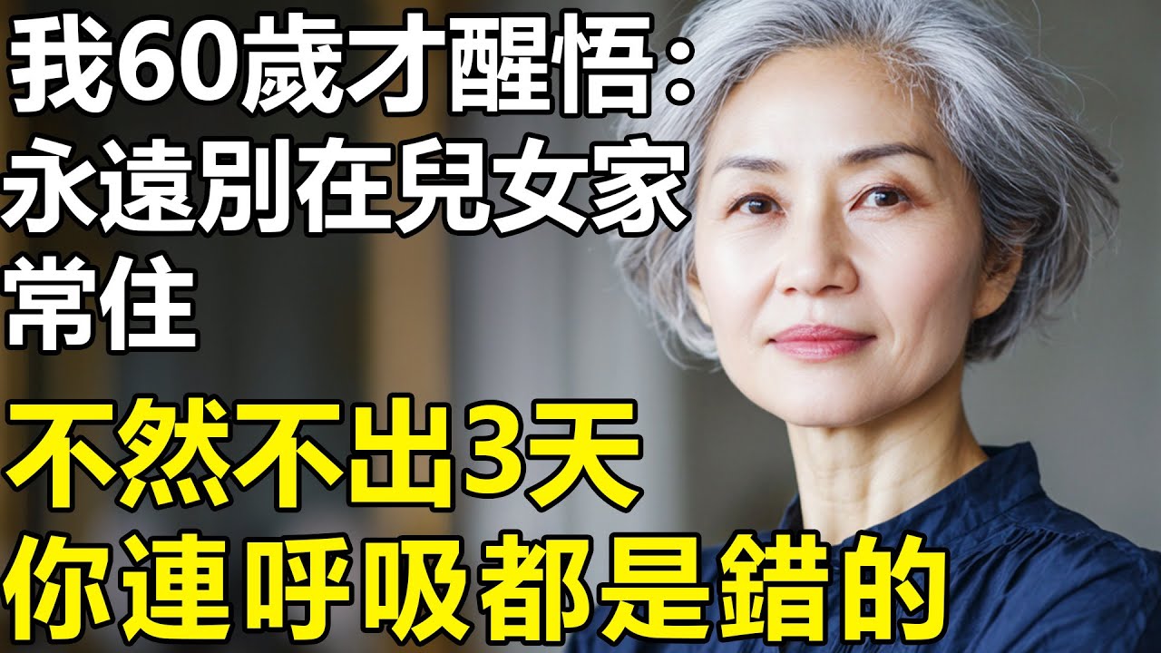 寧可孤老在家，也別在兒女家常住？我60歲才醒悟：不然不出3天，你連呼吸都是錯的！【情感|養老|孝順|生活|幸福生活】