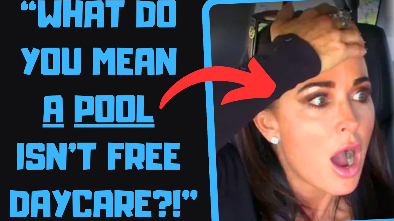 r/EntitledPeople - Karen ABANDONS HER SON at a Swimming Pool! Mad When He Almost 