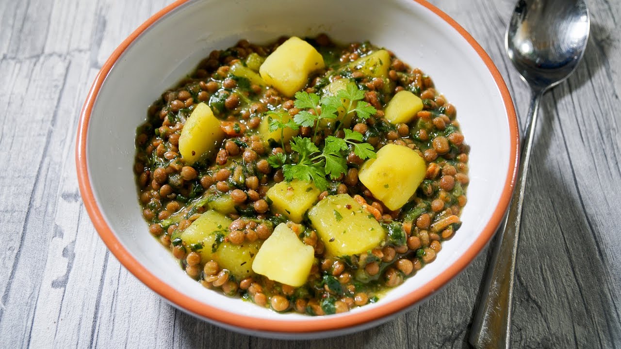 Linsen Kartoffel Spinat Eintopf - vegan - Rezept und Anleitung - Natürlich Lecker