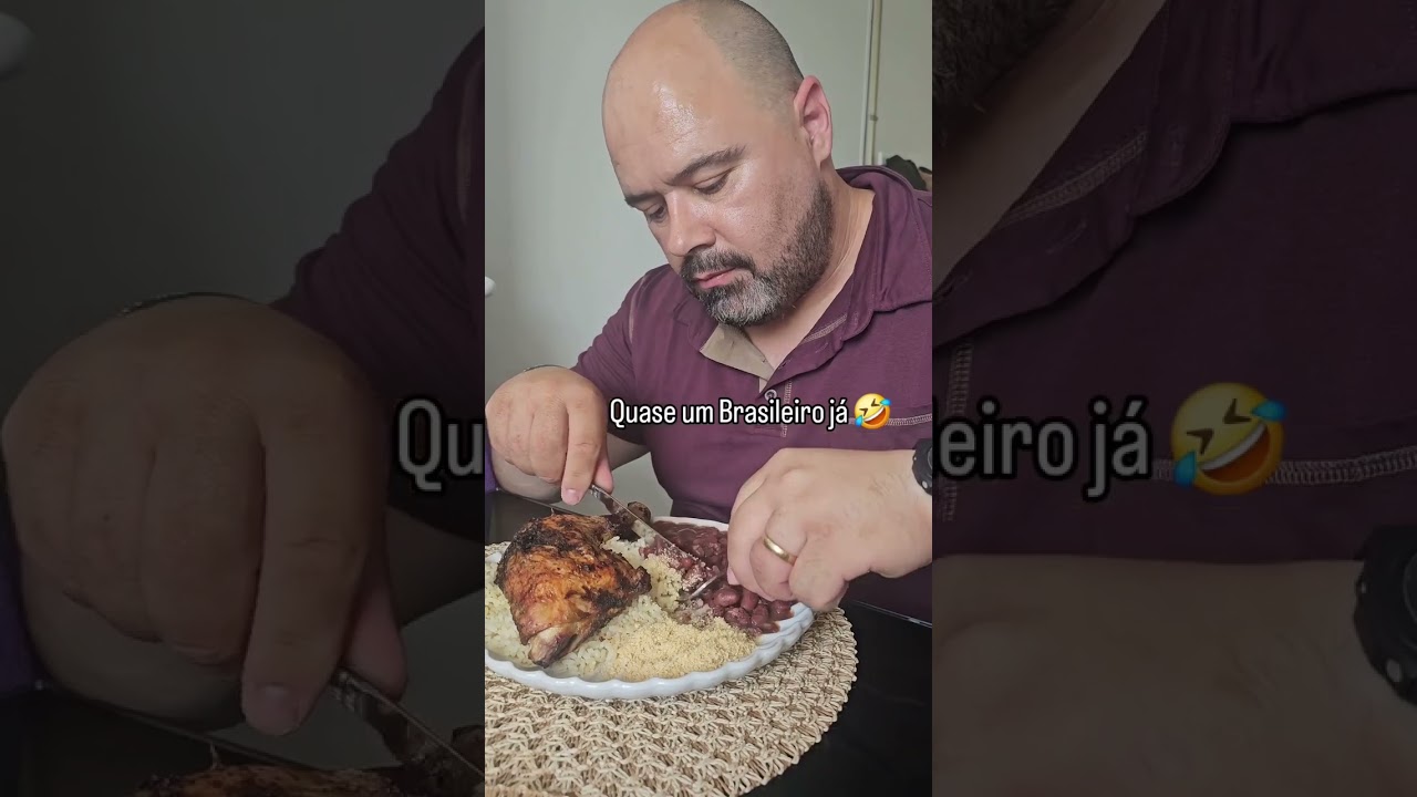 meu marido gringo tendo contato com comida Brasileira #memes #humor #gringo #maridogringo #paris