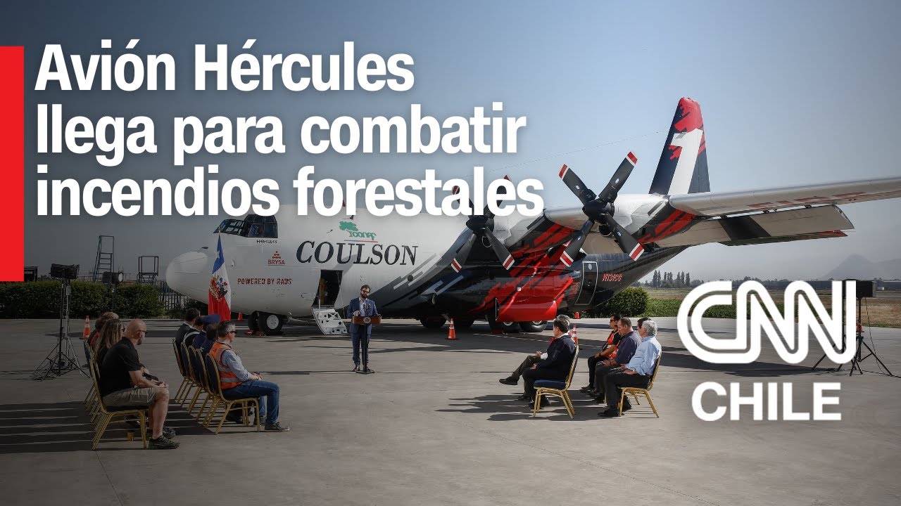 Presidente presenta nuevo avión que llega para el combate de incendios: “Son hechos, no palabras”