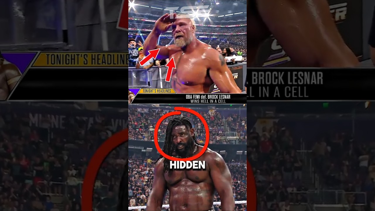 Did You Catch Brock Lesnar's Hidden Gesture He Retired At SummerSlam?! 😨 #wwe