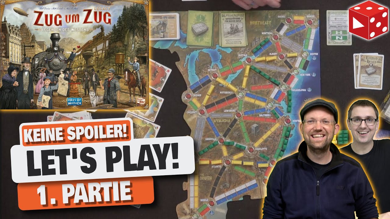 KEINE SPOILER!: Zug um Zug Legacy: Legenden des Westens - Playthrough Erstes Kapitel mit Flo & Ben