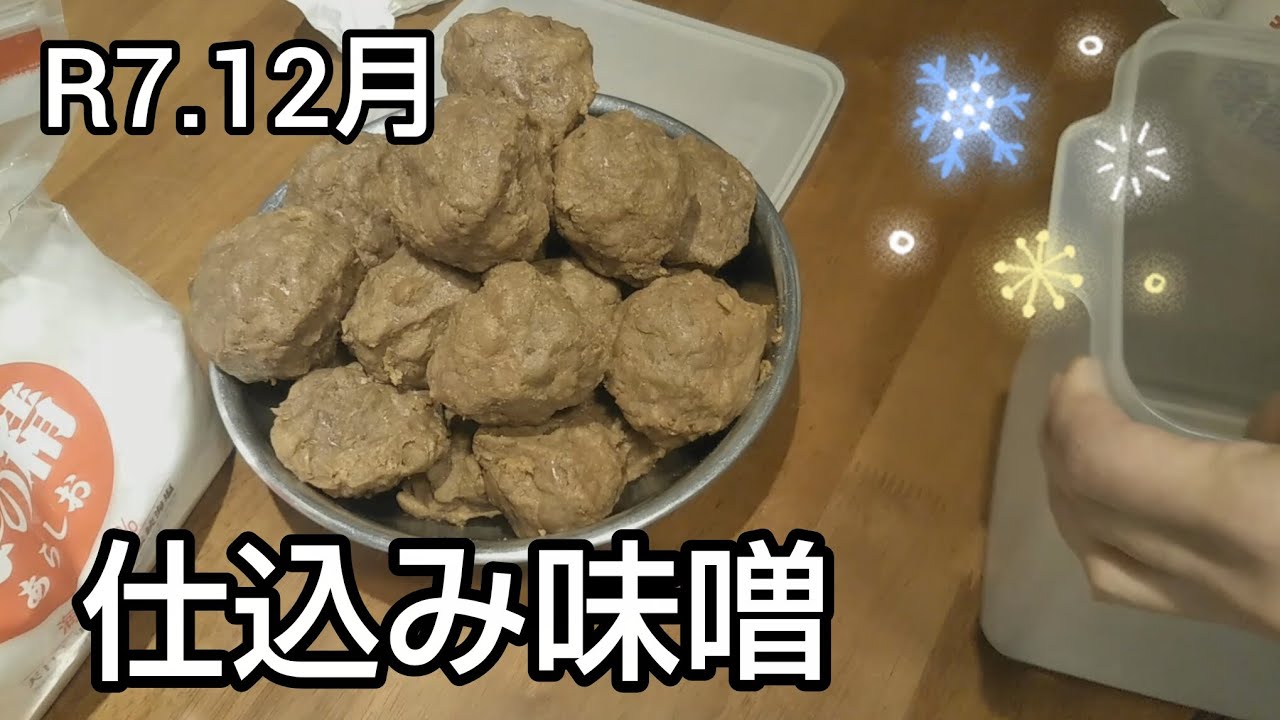 【Vlog】仕込み味噌 豆味噌 手作り 手前みそ 主婦の日常 毎年やりたい 冬のルーティーン  娘はやりたくないとのこと