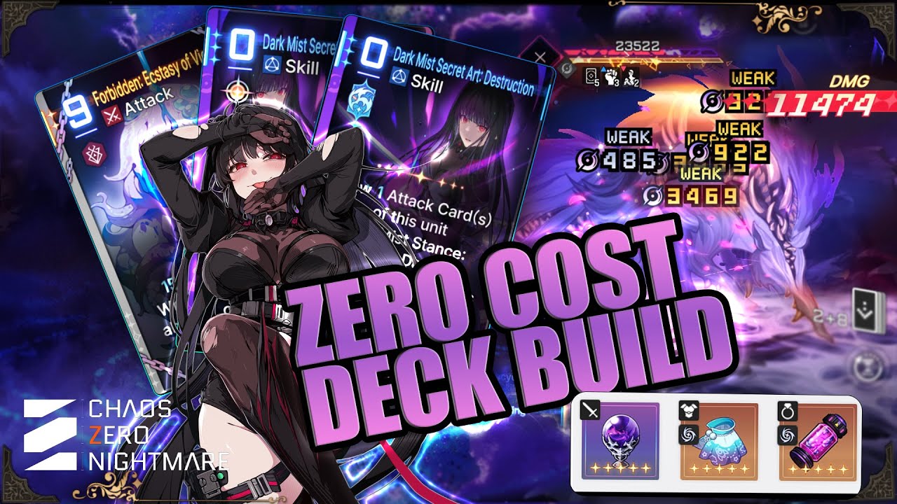[Chaos Zero Nightmare] - ZERO COST RIN DECK & Lv 30 Nia Laboratory 0 Lv110 (FULL RUN) #czn