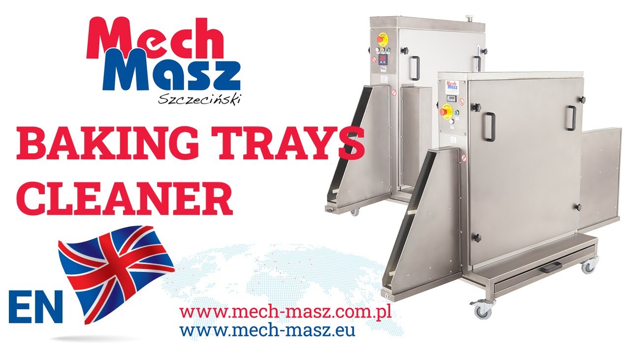 Baking Trays Cleaning Machine with oiling system