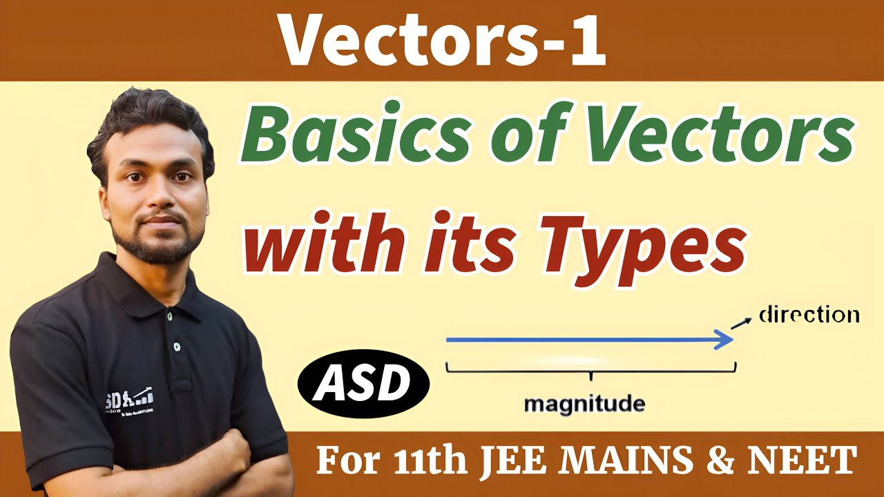 Vectors-1 | Basic difference between Scalar and Vector Quantities | Types of Vectors | Unit Vector