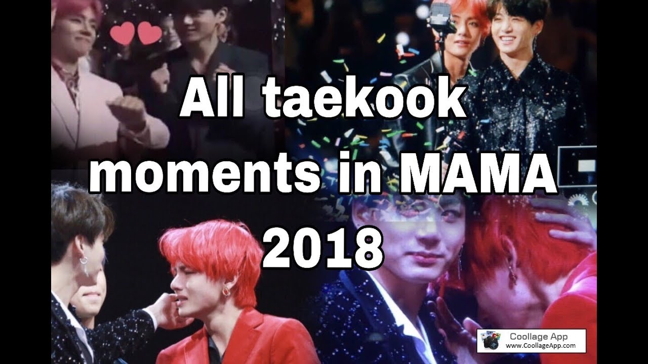 Taekook [MAMA 2018] all moments
