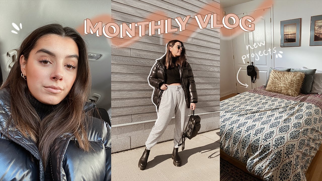 monthly vlog | getting productive, thrifting & new projects
