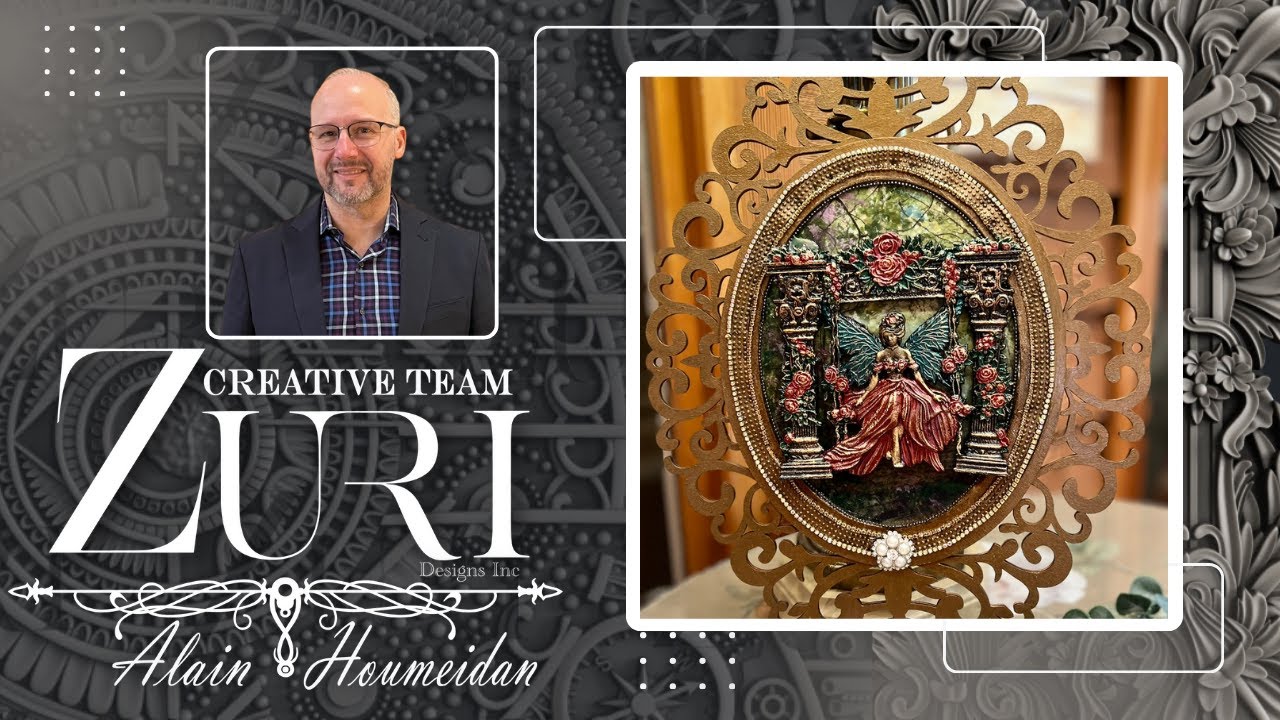 Serenity of the Fae Frame by @alain.redesigns #zuridesigns #zurimoulds #mixedmedia