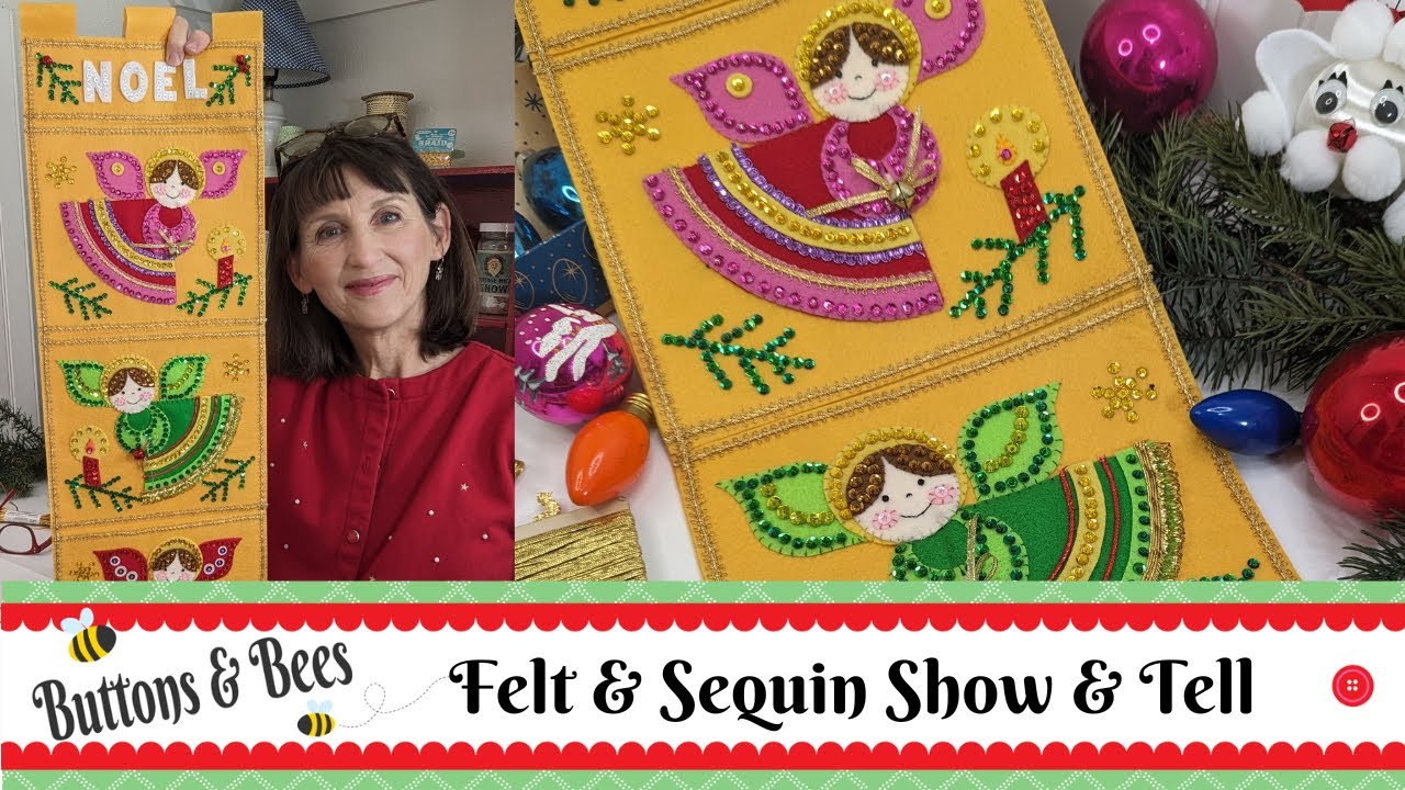 Vintate Felt & Sequin Christmas Show & Tell Bucilla and More