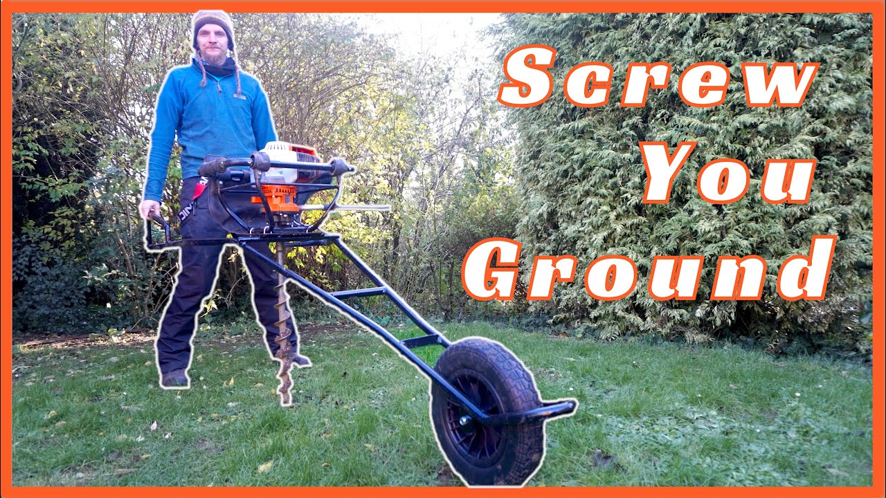 Post Hole Auger, Modifing a Stihl BT131 To have a Trolley/Wheelbarrow Attachment || Back Saver