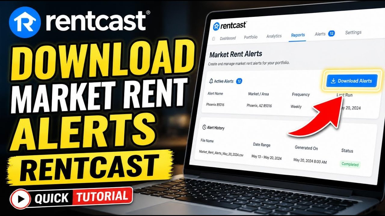 How to download market rent alerts using Rentcast - Quick Tutorial